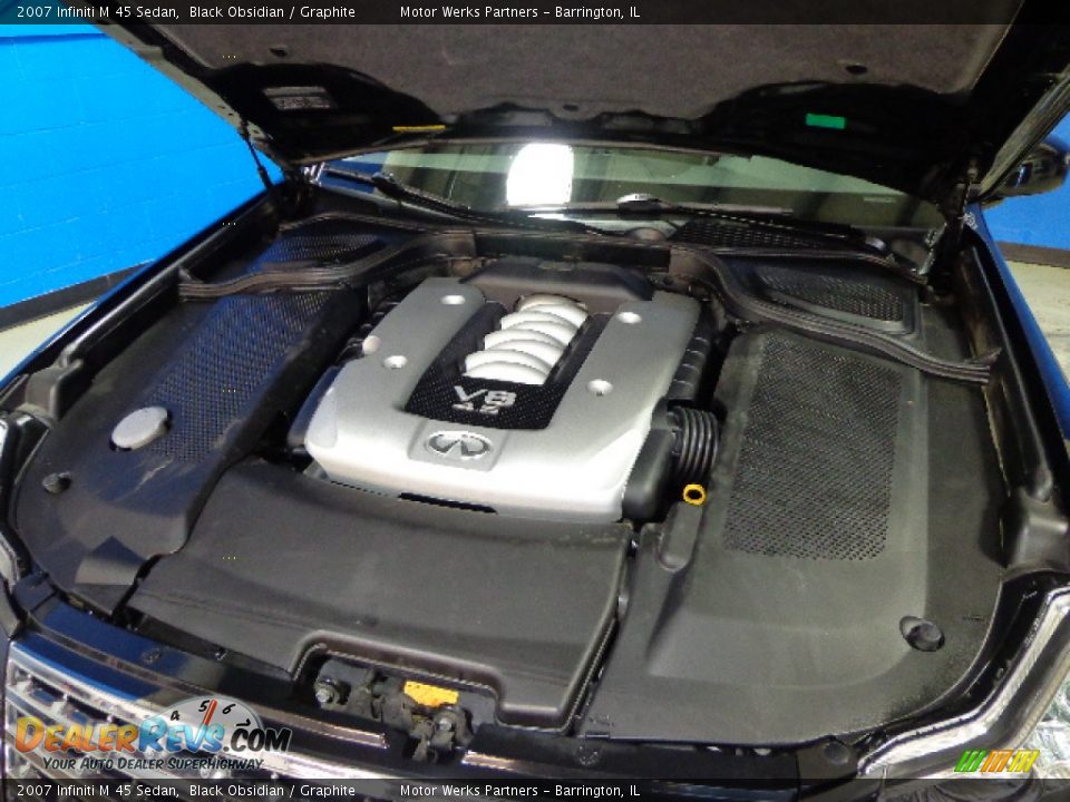 2007 Infiniti M 45 Sedan Black Obsidian / Graphite Photo #28