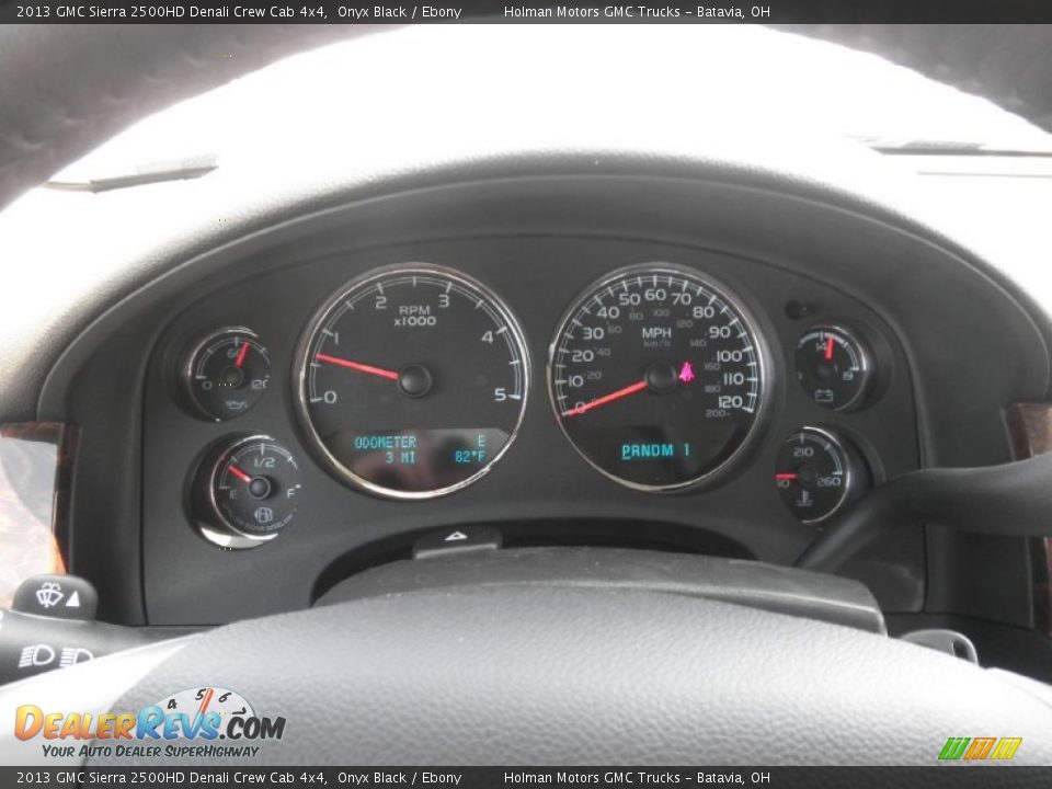 2013 GMC Sierra 2500HD Denali Crew Cab 4x4 Onyx Black / Ebony Photo #14