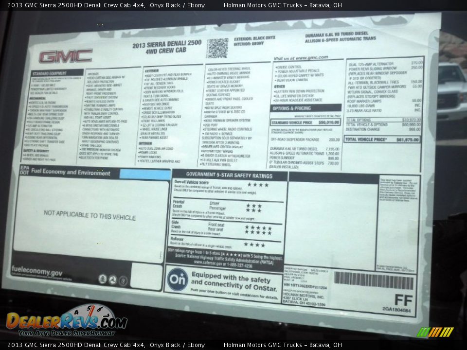 2013 GMC Sierra 2500HD Denali Crew Cab 4x4 Onyx Black / Ebony Photo #28