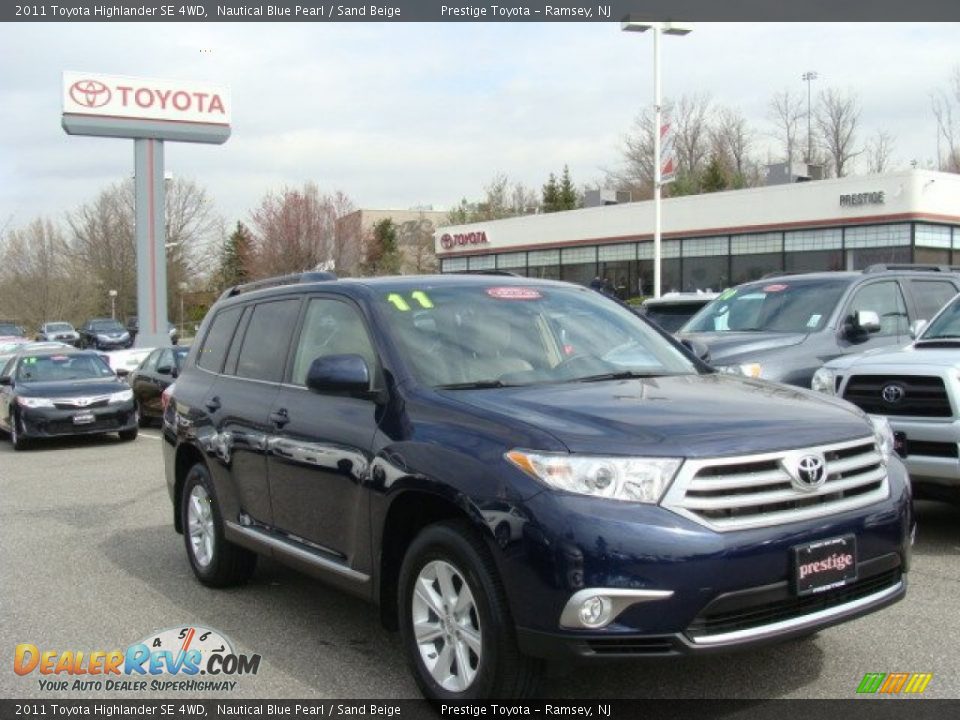 2011 Toyota Highlander SE 4WD Nautical Blue Pearl / Sand Beige Photo #1