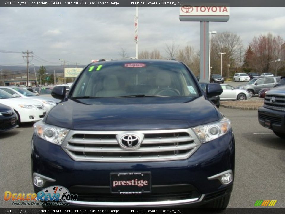 2011 Toyota Highlander SE 4WD Nautical Blue Pearl / Sand Beige Photo #2