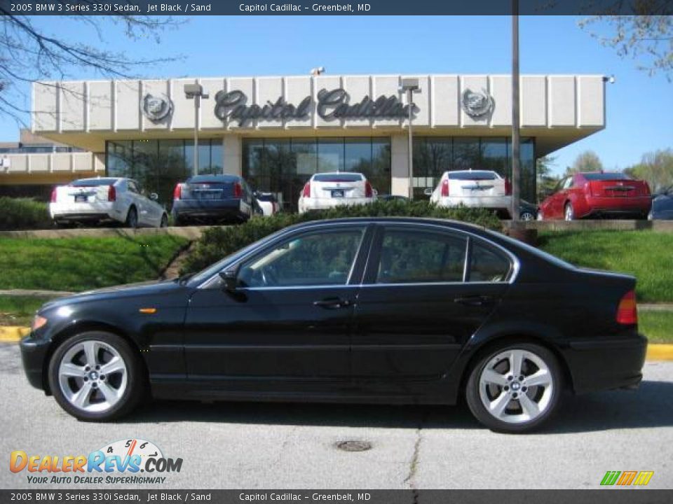 2005 BMW 3 Series 330i Sedan Jet Black / Sand Photo #1