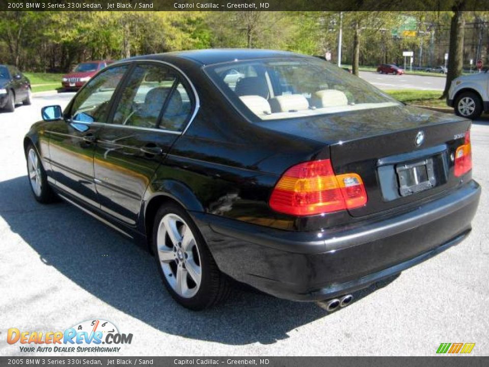 2005 BMW 3 Series 330i Sedan Jet Black / Sand Photo #2