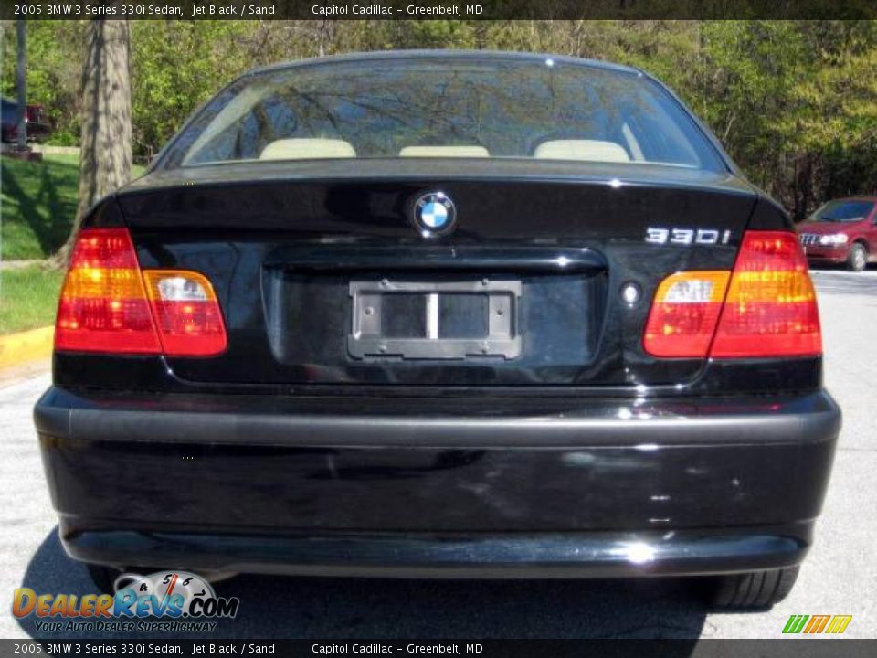 2005 BMW 3 Series 330i Sedan Jet Black / Sand Photo #3