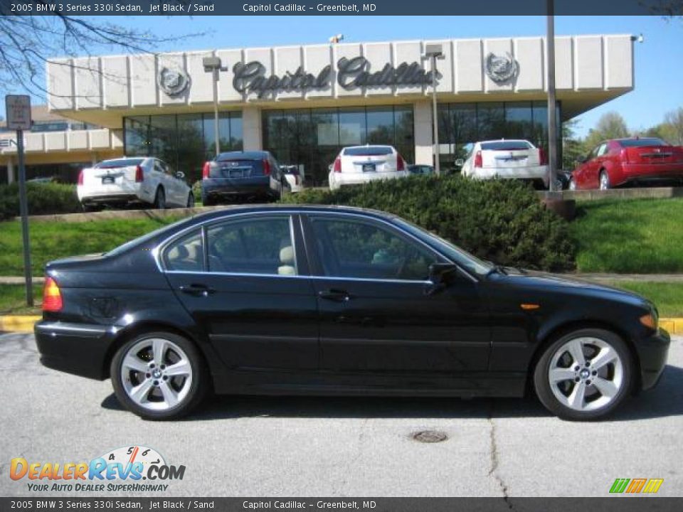 2005 BMW 3 Series 330i Sedan Jet Black / Sand Photo #5