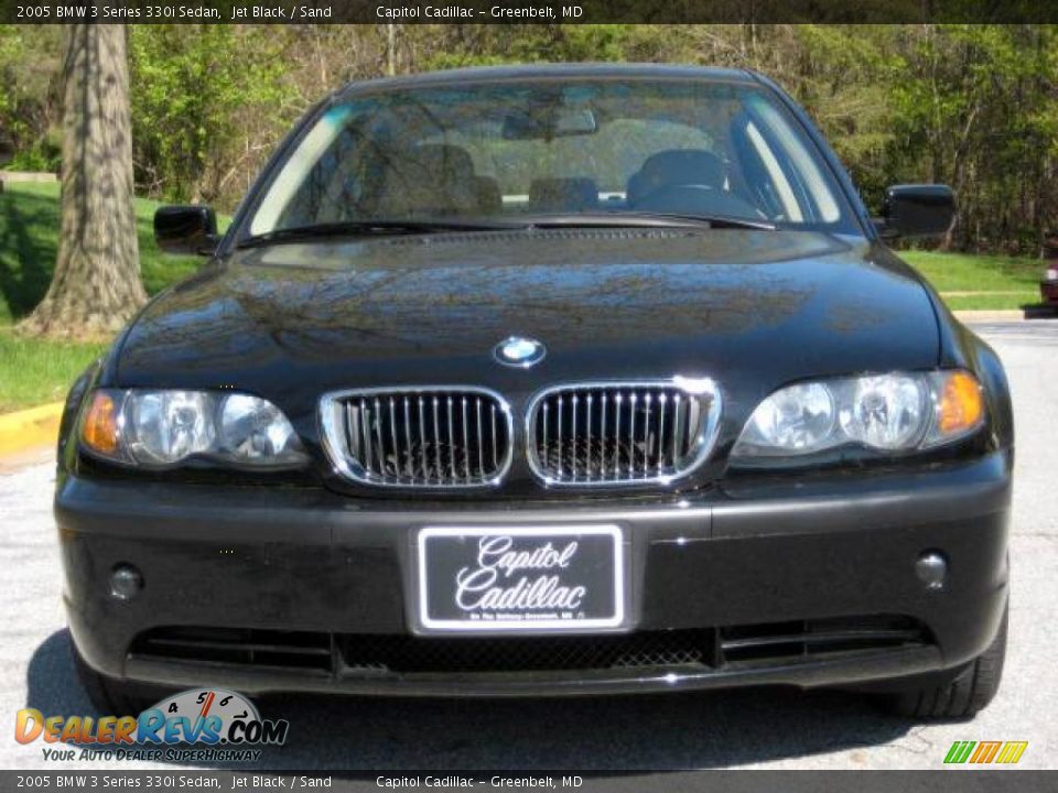 2005 BMW 3 Series 330i Sedan Jet Black / Sand Photo #7