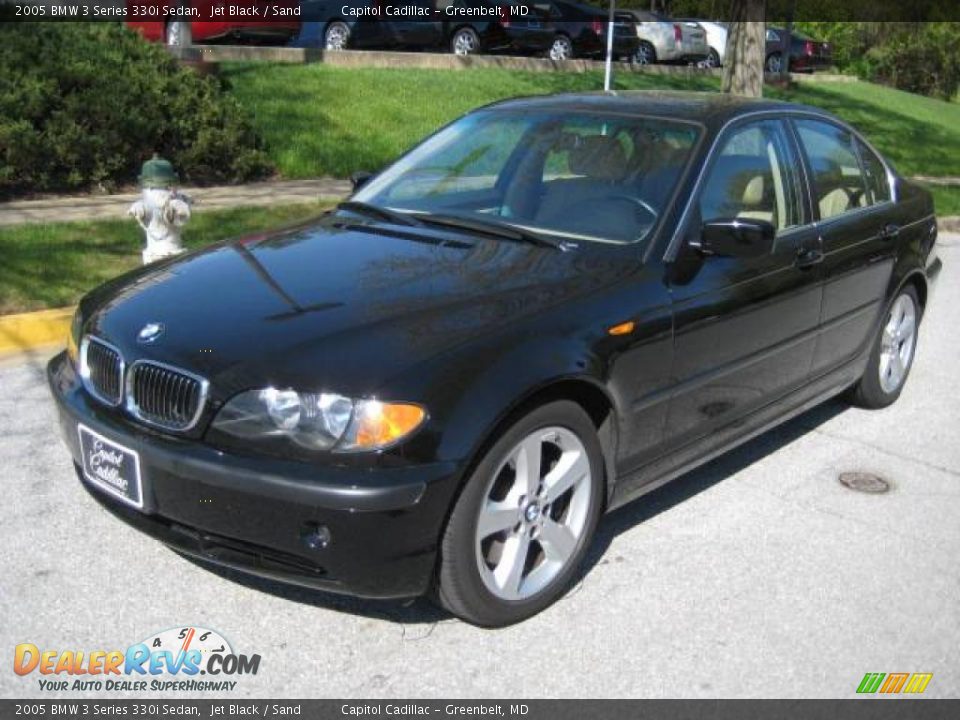 2005 BMW 3 Series 330i Sedan Jet Black / Sand Photo #8