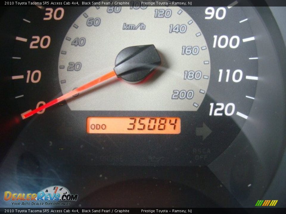 2010 Toyota Tacoma SR5 Access Cab 4x4 Black Sand Pearl / Graphite Photo #10