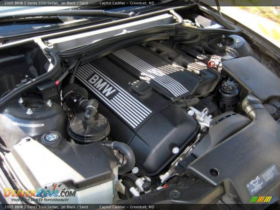 2005 BMW 3 Series 330i Sedan Jet Black / Sand Photo #10