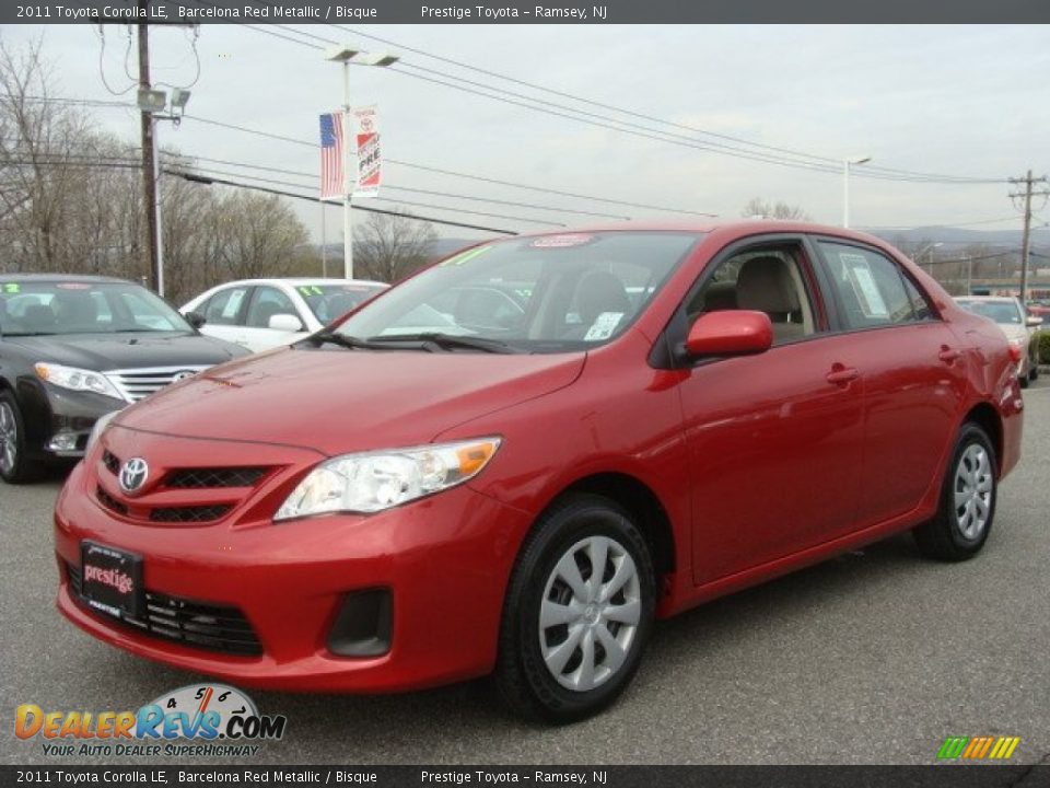 2011 Toyota Corolla LE Barcelona Red Metallic / Bisque Photo #3