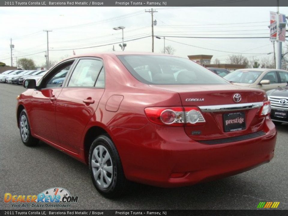 2011 Toyota Corolla LE Barcelona Red Metallic / Bisque Photo #4