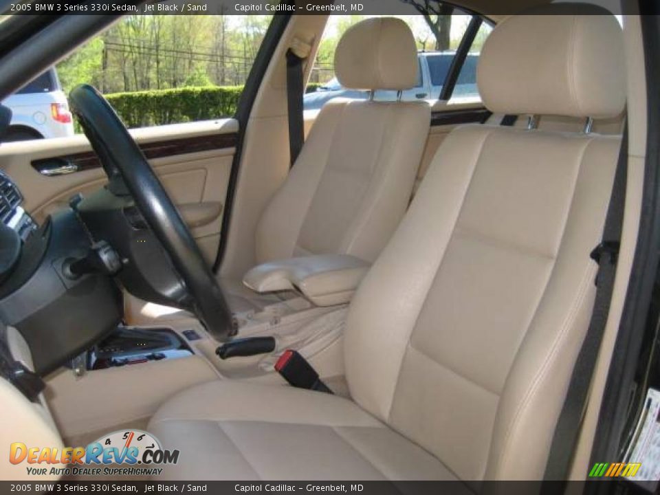 2005 BMW 3 Series 330i Sedan Jet Black / Sand Photo #11