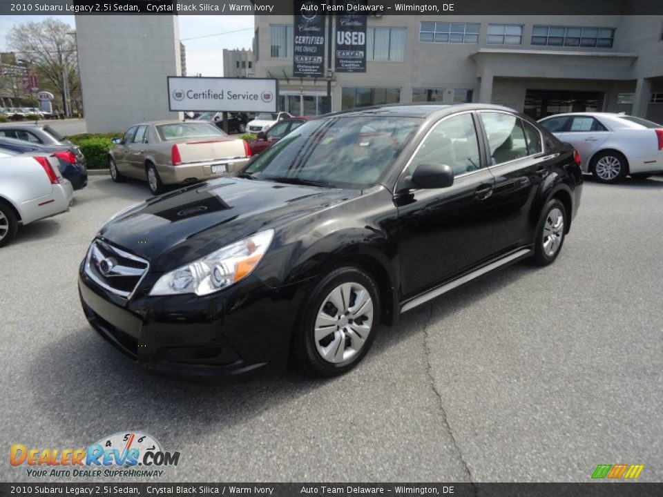 2010 Subaru Legacy 2.5i Sedan Crystal Black Silica / Warm Ivory Photo #2