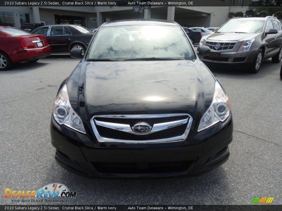 2010 Subaru Legacy 2.5i Sedan Crystal Black Silica / Warm Ivory Photo #3