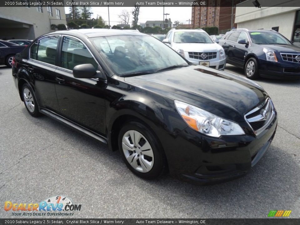 2010 Subaru Legacy 2.5i Sedan Crystal Black Silica / Warm Ivory Photo #4