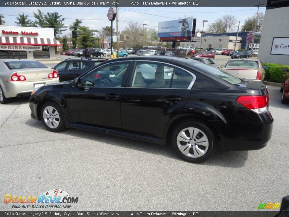 2010 Subaru Legacy 2.5i Sedan Crystal Black Silica / Warm Ivory Photo #9