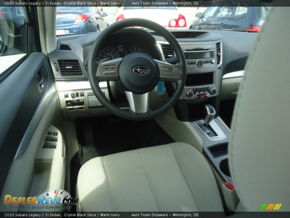 2010 Subaru Legacy 2.5i Sedan Crystal Black Silica / Warm Ivory Photo #11