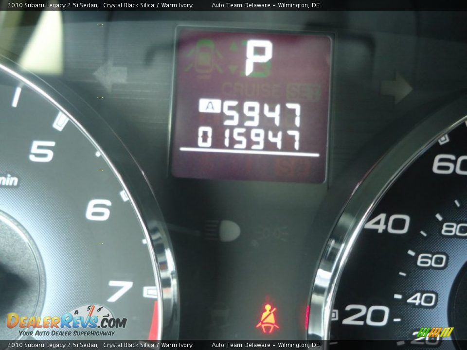 2010 Subaru Legacy 2.5i Sedan Crystal Black Silica / Warm Ivory Photo #13
