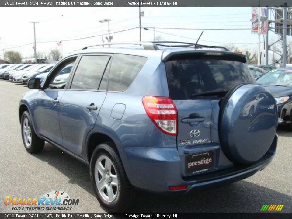 2010 Toyota RAV4 I4 4WD Pacific Blue Metallic / Sand Beige Photo #4