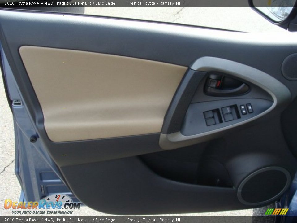 2010 Toyota RAV4 I4 4WD Pacific Blue Metallic / Sand Beige Photo #6