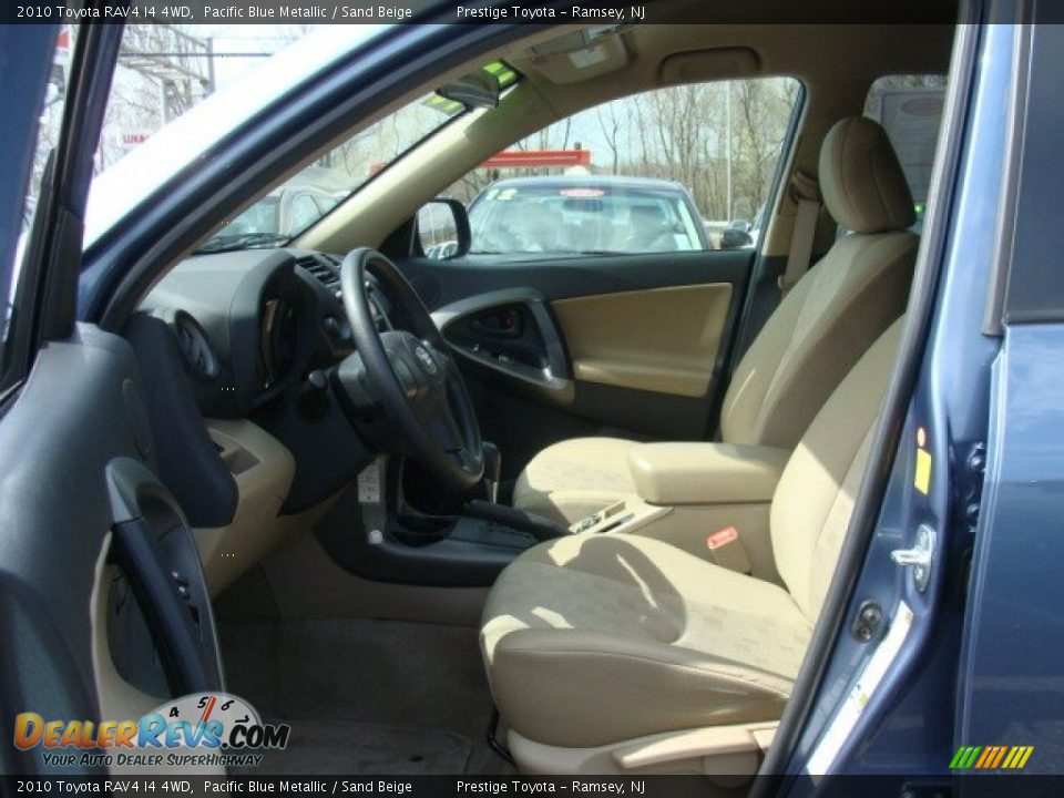 2010 Toyota RAV4 I4 4WD Pacific Blue Metallic / Sand Beige Photo #7