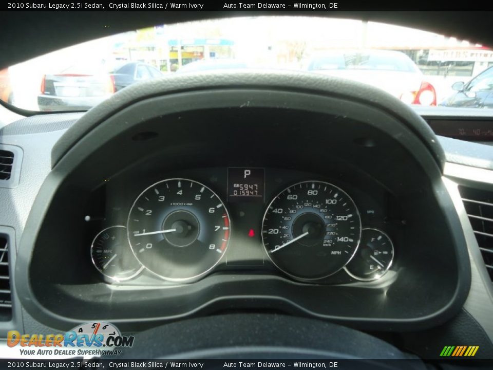 2010 Subaru Legacy 2.5i Sedan Crystal Black Silica / Warm Ivory Photo #24
