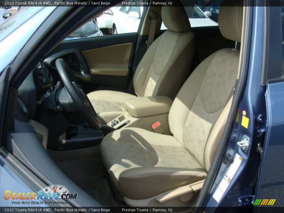 2010 Toyota RAV4 I4 4WD Pacific Blue Metallic / Sand Beige Photo #8