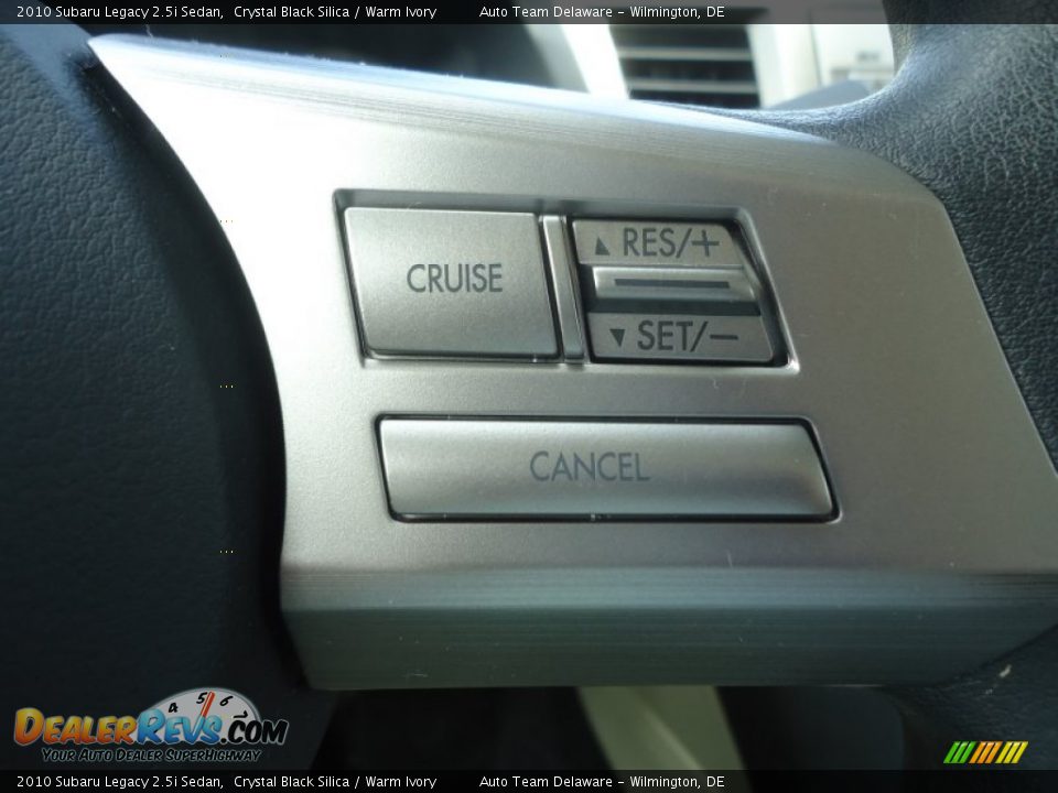 2010 Subaru Legacy 2.5i Sedan Crystal Black Silica / Warm Ivory Photo #25