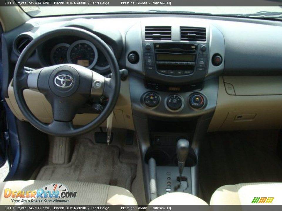 2010 Toyota RAV4 I4 4WD Pacific Blue Metallic / Sand Beige Photo #9