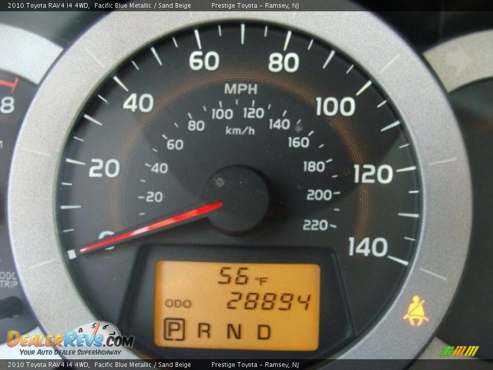 2010 Toyota RAV4 I4 4WD Pacific Blue Metallic / Sand Beige Photo #10