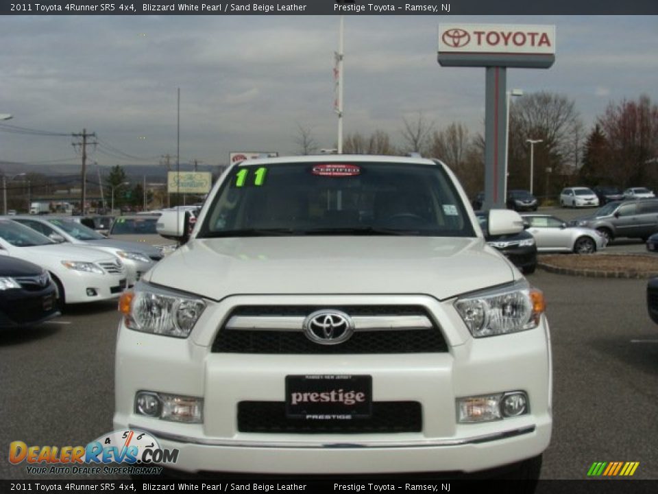 2011 Toyota 4Runner SR5 4x4 Blizzard White Pearl / Sand Beige Leather Photo #2