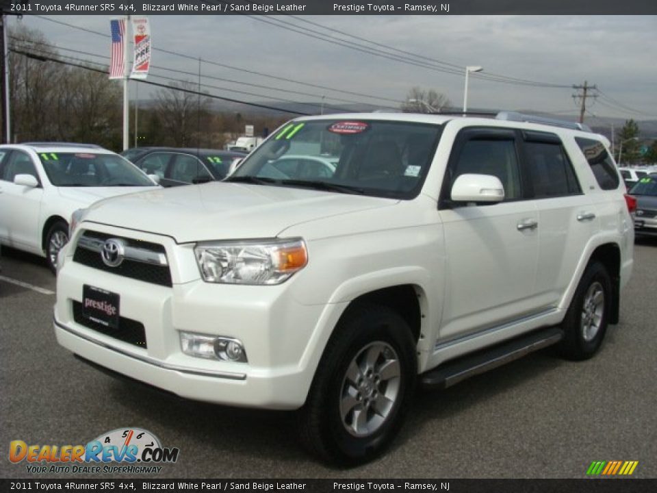 2011 Toyota 4Runner SR5 4x4 Blizzard White Pearl / Sand Beige Leather Photo #3