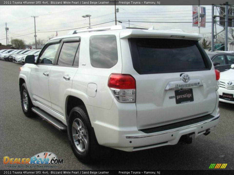 2011 Toyota 4Runner SR5 4x4 Blizzard White Pearl / Sand Beige Leather Photo #4