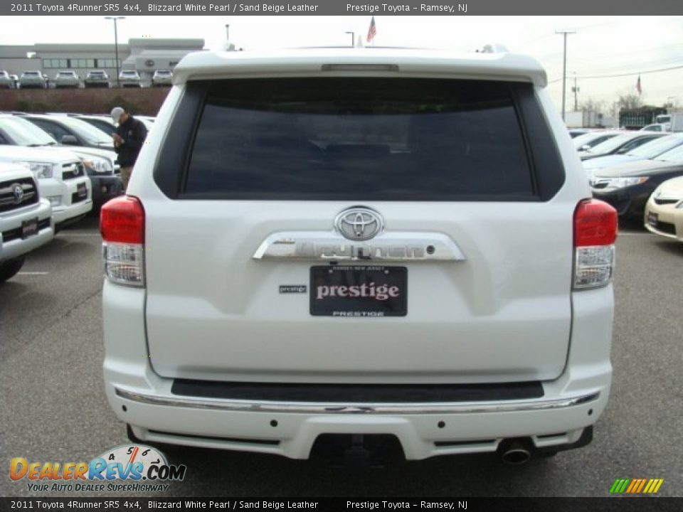 2011 Toyota 4Runner SR5 4x4 Blizzard White Pearl / Sand Beige Leather Photo #5