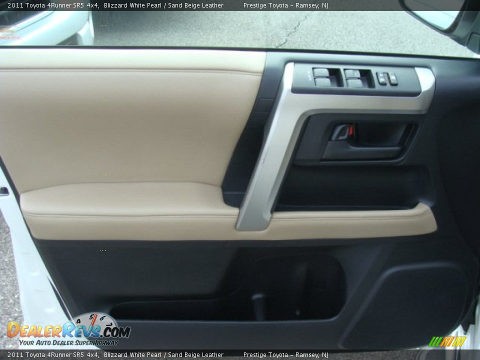 2011 Toyota 4Runner SR5 4x4 Blizzard White Pearl / Sand Beige Leather Photo #6