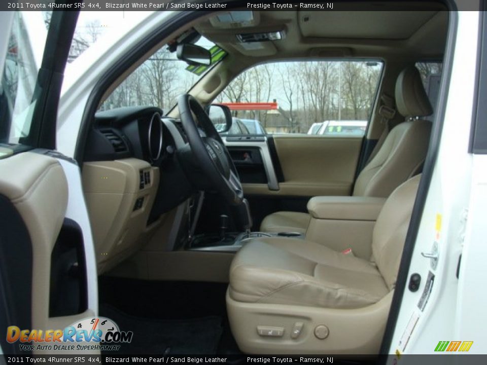 2011 Toyota 4Runner SR5 4x4 Blizzard White Pearl / Sand Beige Leather Photo #7