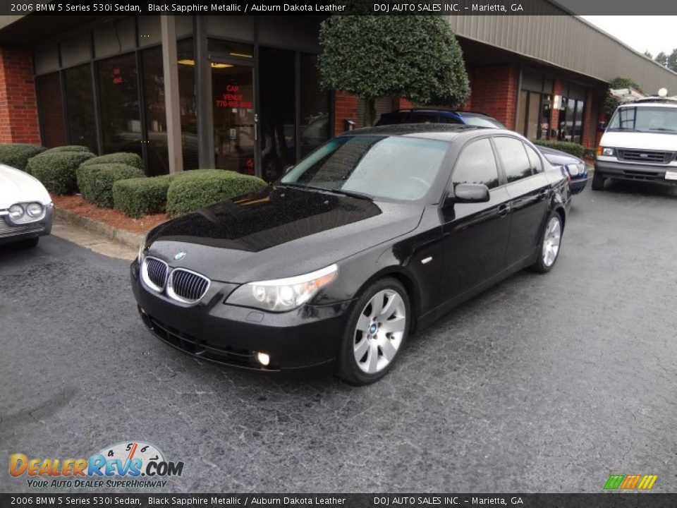 2006 BMW 5 Series 530i Sedan Black Sapphire Metallic / Auburn Dakota Leather Photo #1