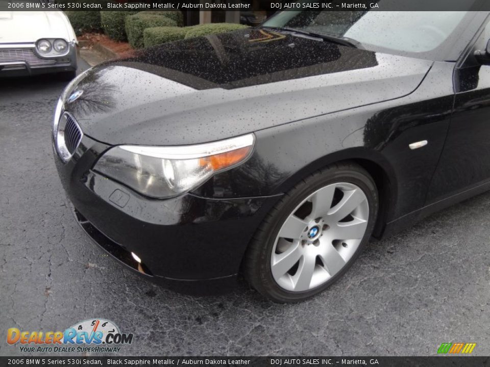 2006 BMW 5 Series 530i Sedan Black Sapphire Metallic / Auburn Dakota Leather Photo #13
