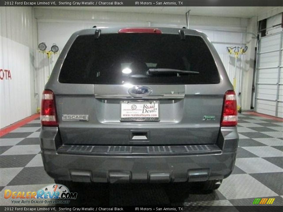 2012 Ford Escape Limited V6 Sterling Gray Metallic / Charcoal Black Photo #6
