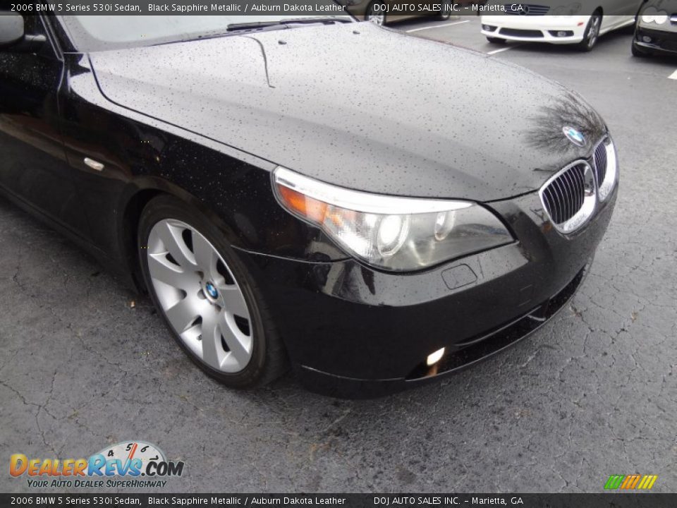 2006 BMW 5 Series 530i Sedan Black Sapphire Metallic / Auburn Dakota Leather Photo #14