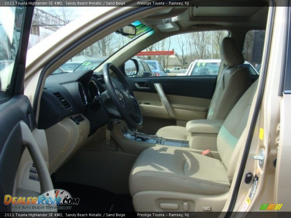 2011 Toyota Highlander SE 4WD Sandy Beach Metallic / Sand Beige Photo #7