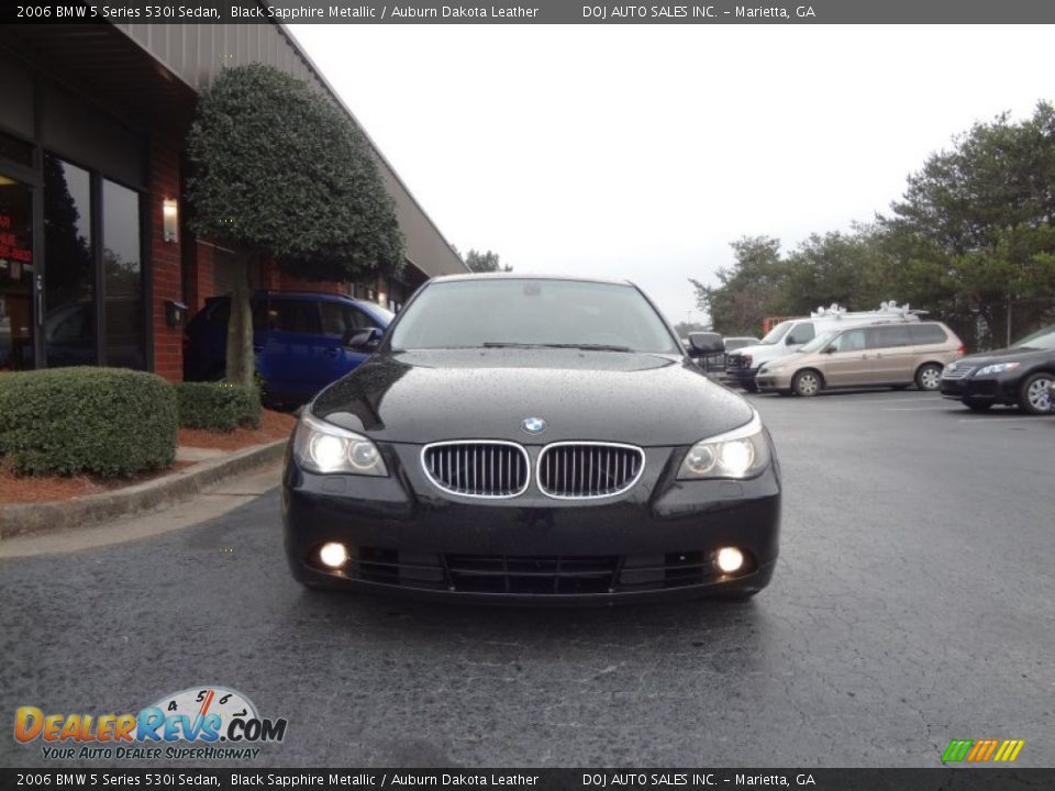 2006 BMW 5 Series 530i Sedan Black Sapphire Metallic / Auburn Dakota Leather Photo #17