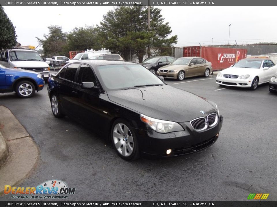 2006 BMW 5 Series 530i Sedan Black Sapphire Metallic / Auburn Dakota Leather Photo #18