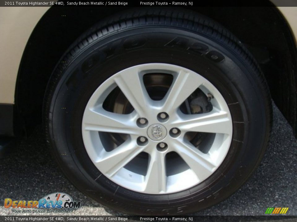 2011 Toyota Highlander SE 4WD Sandy Beach Metallic / Sand Beige Photo #14