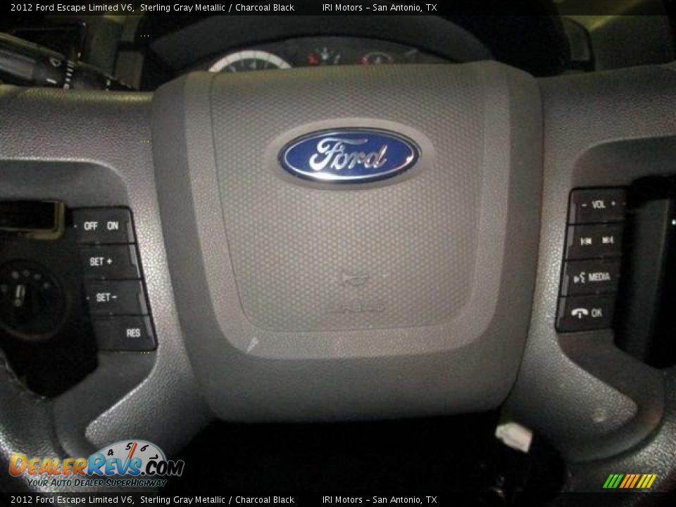 2012 Ford Escape Limited V6 Sterling Gray Metallic / Charcoal Black Photo #15