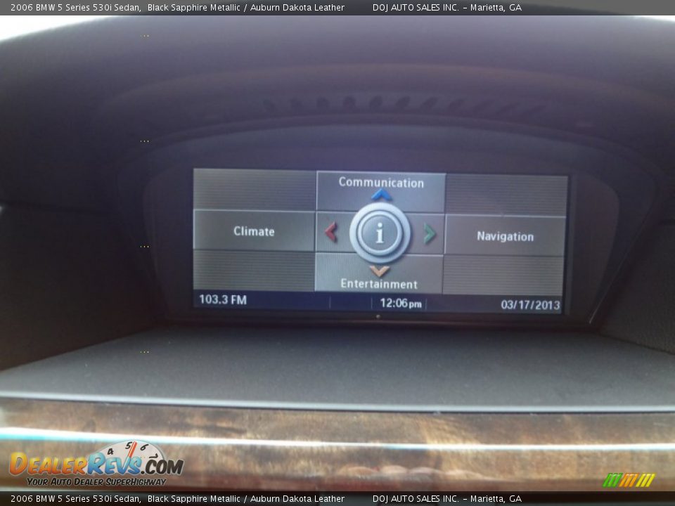 2006 BMW 5 Series 530i Sedan Black Sapphire Metallic / Auburn Dakota Leather Photo #23