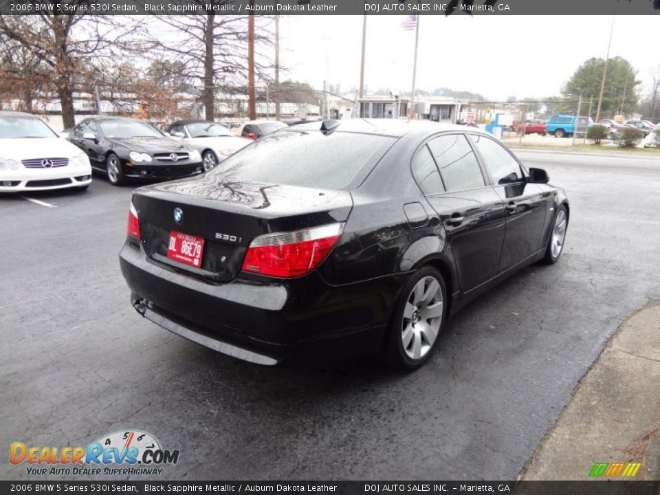 2006 BMW 5 Series 530i Sedan Black Sapphire Metallic / Auburn Dakota Leather Photo #26