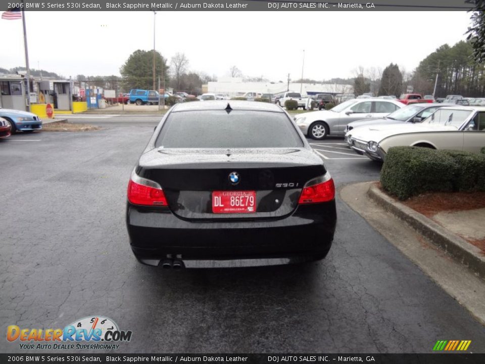 2006 BMW 5 Series 530i Sedan Black Sapphire Metallic / Auburn Dakota Leather Photo #27