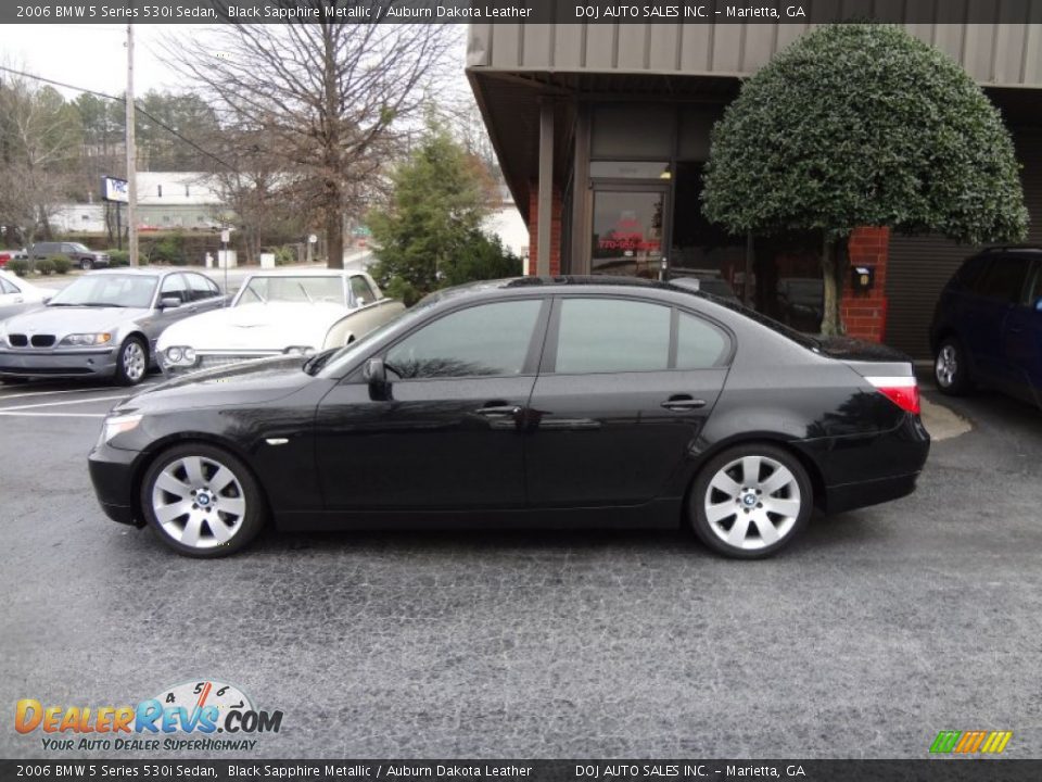 2006 BMW 5 Series 530i Sedan Black Sapphire Metallic / Auburn Dakota Leather Photo #29