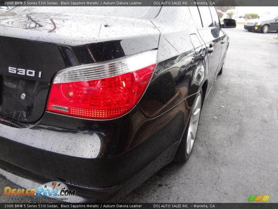 2006 BMW 5 Series 530i Sedan Black Sapphire Metallic / Auburn Dakota Leather Photo #32